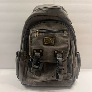 COPY - Portage Travel Gear Canvas Gray Backpack